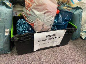 Gathering donations for ‘Refuweegee’ a Refugee charity in Glasgow.